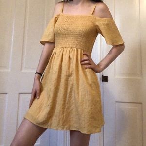 Yellow Off-The-Shoulder Dress